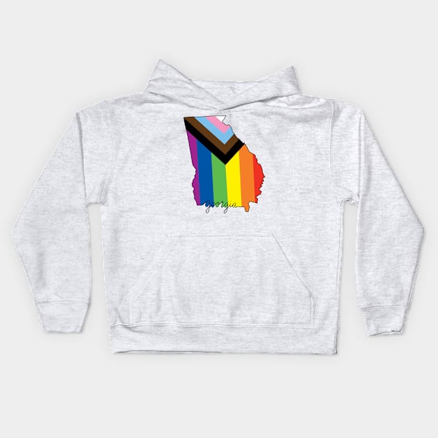 Georgia Pride Kids Hoodie by Johadesigns